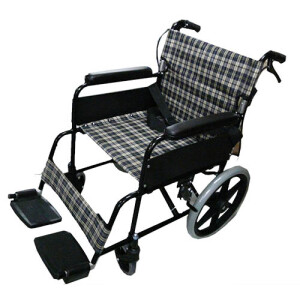 VC1235 รถเข็นผู้ป่วยพับได้มีเบรคมือ พับได้ เข็มขัดรัดตัวผู้ป่วย
