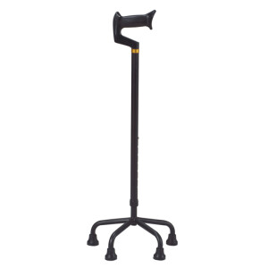 VC2423 ไม้เท้า 4 ขา ด้ามทอง ปรับระดับได้