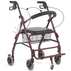 VC2318 รถเข็นช่วยเดินผู้สูงอายุ 2 in 1 พับได้ Rollator