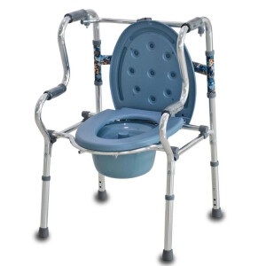 VC2333 วอล์คเกอร์ช่วยเดิน 4 ขา 2 in 1 ปรับเป็นเก้าอี้นั่งถ่ายได้ ปรับระดับได้ พับได้